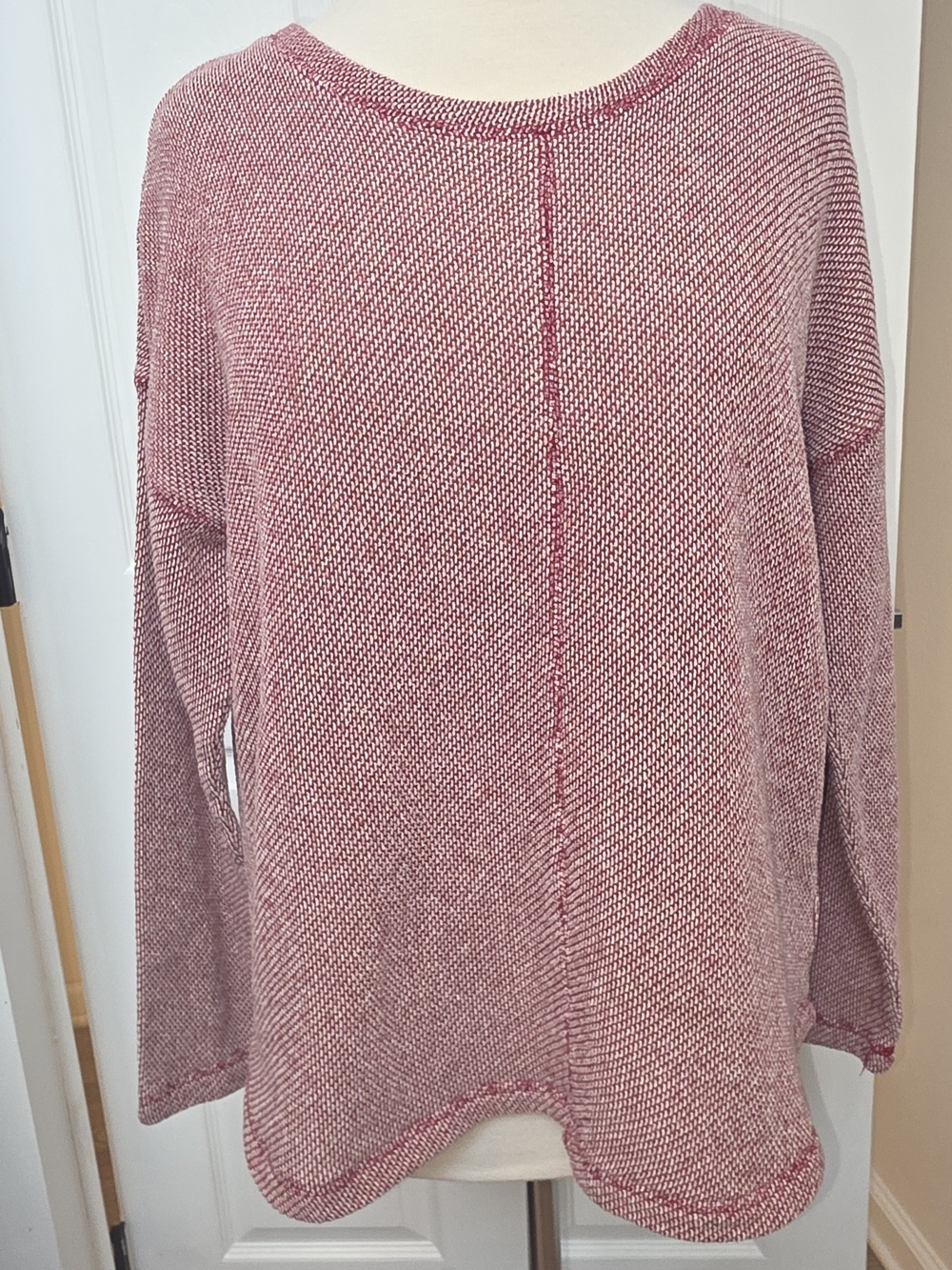 Old Navy Women's Marled Pink Crewneck Sweater